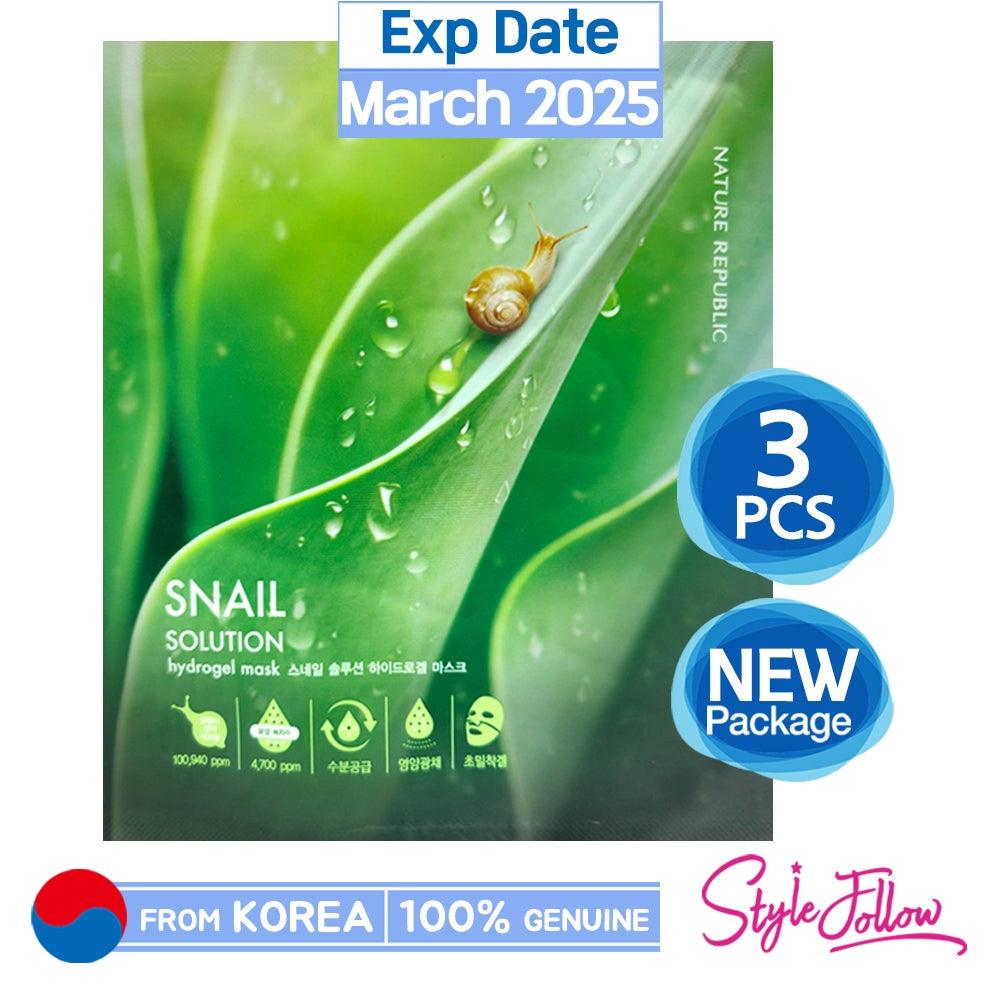 3pcs❤️[NATURE REPUBLIC] Snail Solution HYDROGEL Mask