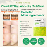 3pcs❤️[NATURE REPUBLIC] Vitapair C 7days Whitening Mask Sheet | Just US$7.89! Shop now at StyleFollow
