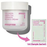 60pcs/60ml❤️[INNISFREE] Collagen Green Tea Ceramide Bounce Cream 1ml (Sample Sachet) | Just US$7.65! Shop now at StyleFollow