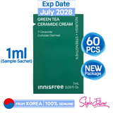 60pcs/60ml❤️[INNISFREE] Green Tea Ceramide Cream 1ml (Sample Sachet)