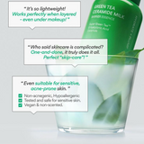 60pcs/60ml❤️[INNISFREE] Green Tea Ceramide Milk Essence 1ml (Sample Sachet)