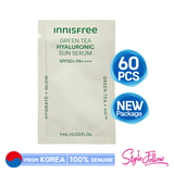 60pcs/60ml❤️[INNISFREE] Green Tea Hyaluronic Moist Sun Serum 1ml (Sample Sachet)(SPF50+/PA++++) - StyleFollow