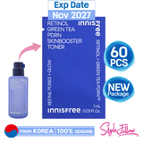60pcs/60ml❤️[INNISFREE] Retinol Green Tea PDRN Skinbooster Toner 1ml (Sample Sachet)