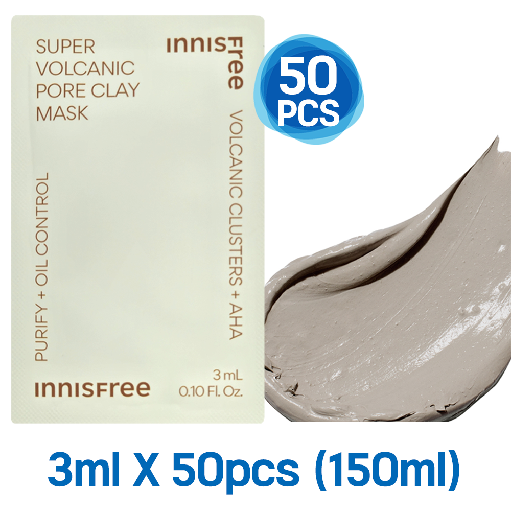 50pcs/150ml❤️[INNISFREE] Super Volcanic Pore Clay Mask 3ml (Sample Sachet)