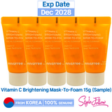 5pcs/75g❤️[INNISFREE] Vitamin C Brightening Mask-To-Foam 15g (Sample)