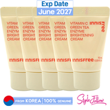 5pcs/50ml❤️[INNISFREE] Vitamin C Green Tea Enzyme Brightening Cream 10ml (Sample)