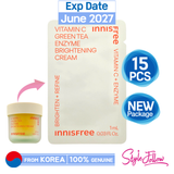 15pcs/15ml❤️[INNISFREE] Vitamin C Green Tea Enzyme Brightening Cream 1ml (Sample Sachet)