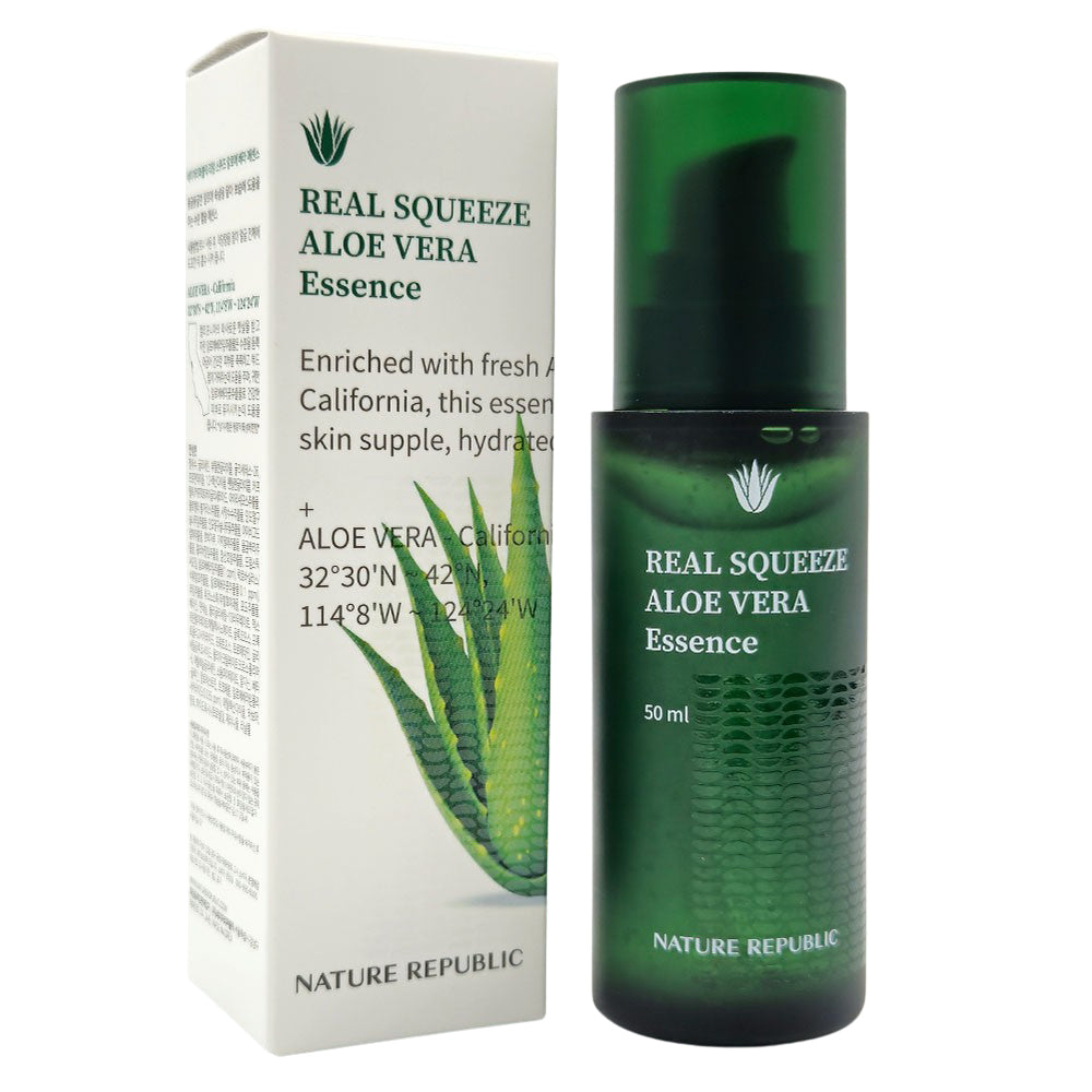 [NATURE REPUBLIC] Real Squeeze Aloe Vera (Toner 150ml / Emulsion 130ml / Essence 50ml / Cream 55ml / Balm 25g)