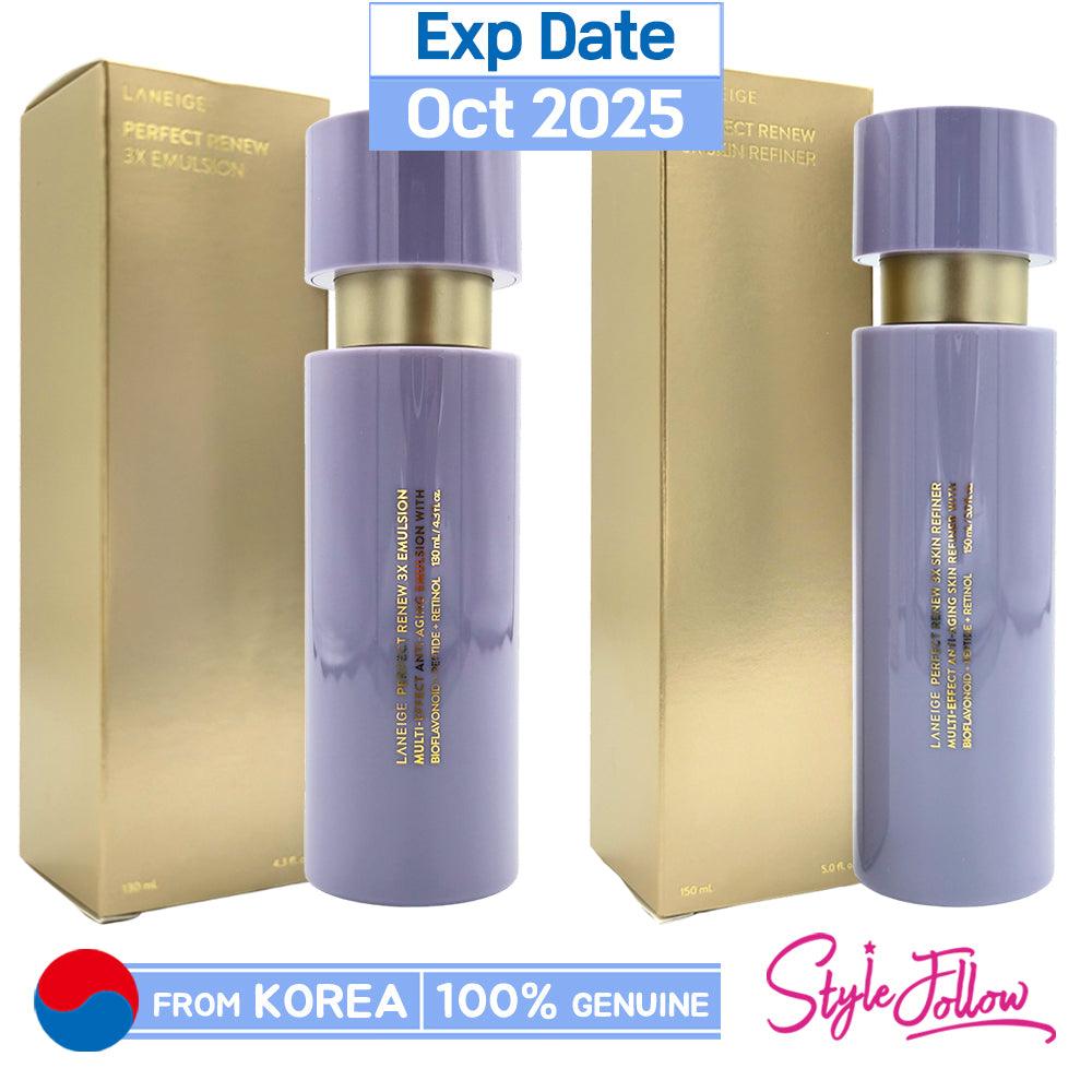 LANEIGE] Perfect Renew 3X (Skin Refiner 150ml / Emulsion 130ml