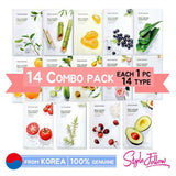 [NATURE REPUBLIC] Real Nature Mask Sheet - 14 Combo Pack (each 1pc X 14 type = 14pcs)